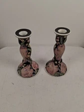 Pair Of Lovely Handpainted C&F Enterprise Candles Would Look Great In Your Home