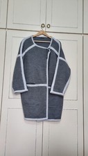 Chloe Gray Virgin Wool Knit Coat Size S