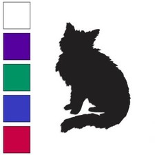 Cat Kitten Fluffy, Vinyl Decal Sticker, Multiple Colors Sizes 151