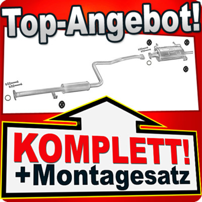Auspuff für SUZUKI SWIFT II 1.3 Stufenheck Auspuffanlage