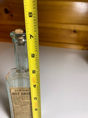 Antica bottiglia etichettata fulmine gocce calde erbe medicina Co Springfield Ohio - Foto 22 di 23