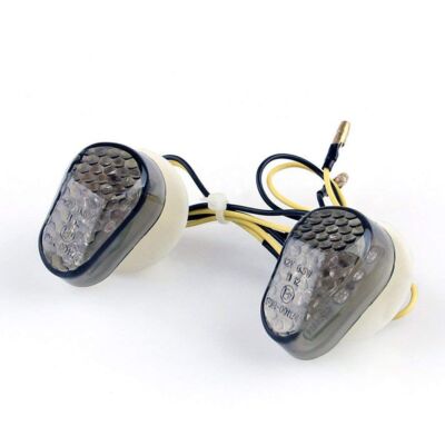 2X Flush Mount Amber Turn Signals Lights Fit YAMAHA YZF R1/R6/R6S Flash LED LAMP
