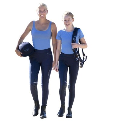 USG Kate Damen Reitstrumpfhose Top Grip Vollbesatz Navy, US30 EU42 UK 28 (10060007)