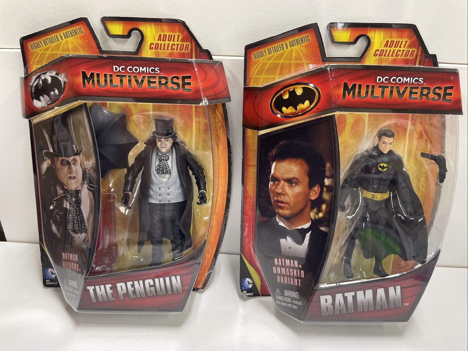 DC Multiverse Penguin & Batman Unmasked Figures 