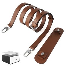 Vachetta Leather Adjustable Replacement Strap  Shoulder Pad Set Caramel