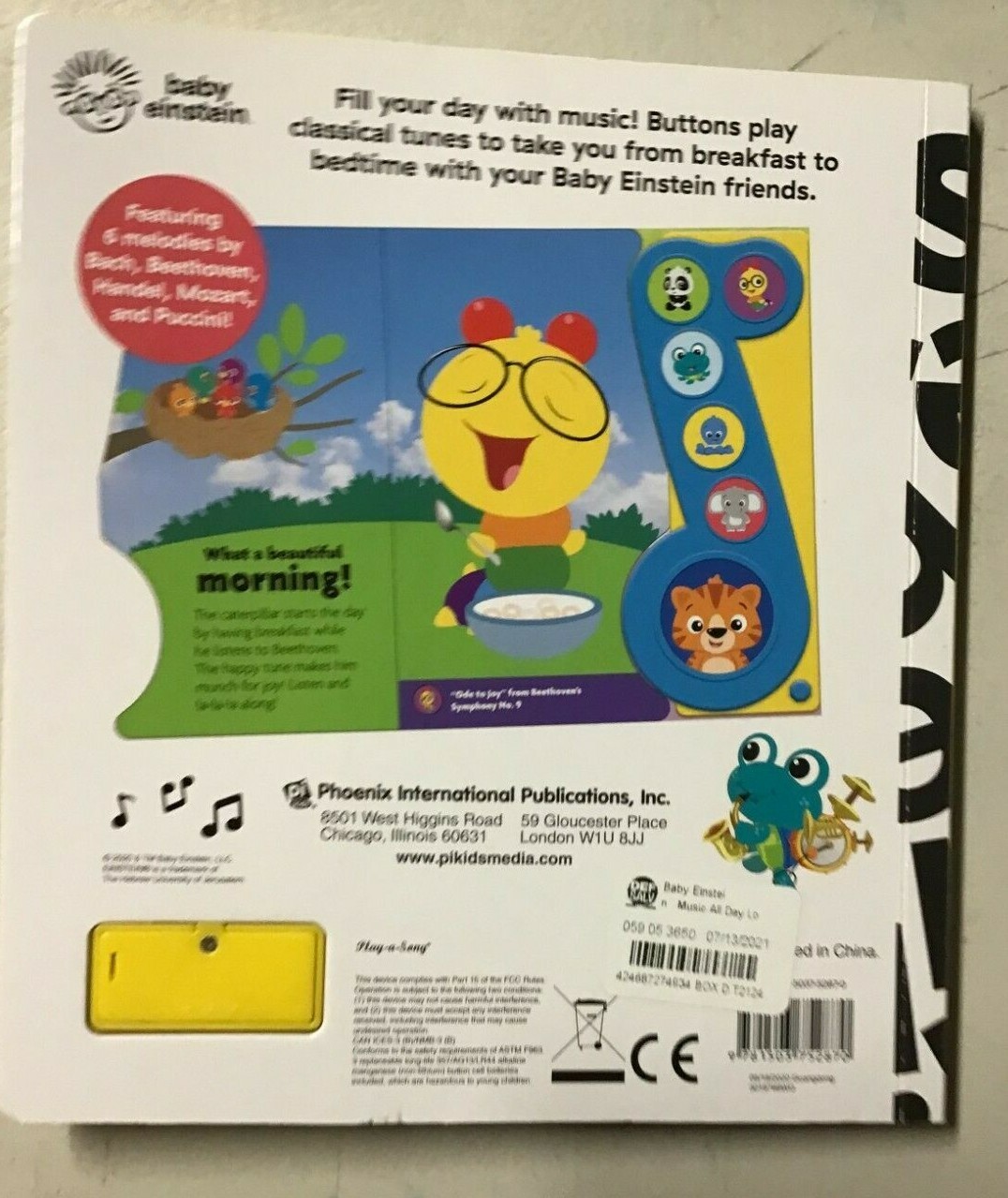Baby Einstein Music All Day Long Sound Book by PI Kids (2020, Children