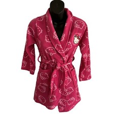 HELLO KITTY Girls Sleepwear Bathrobe with Belt Size 8 Pink Long Sleeve