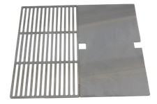 GRIGLIA ACCIAIO INOX + PIASTRA GRILL WEBER MODELLO GENESIS E-310 + 320 + 330 / 5 MM