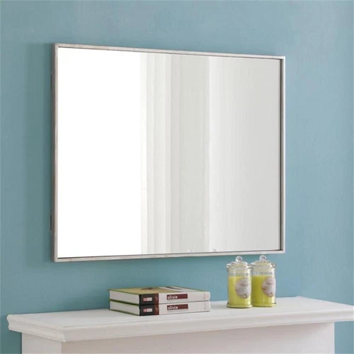 Elegant Decor Monet 32" x 24" Rectangle Metal Frame Mirror in Silver - Picture 8 of 12
