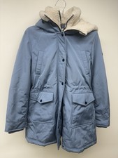 Koolaburra Sherpa Bib And Hooded Parka Coat Slate Blue Size Small Nwt