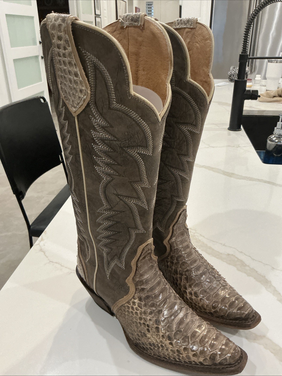 Idyllwind Stunning Exotic Python Tall Western Boo… - image 19