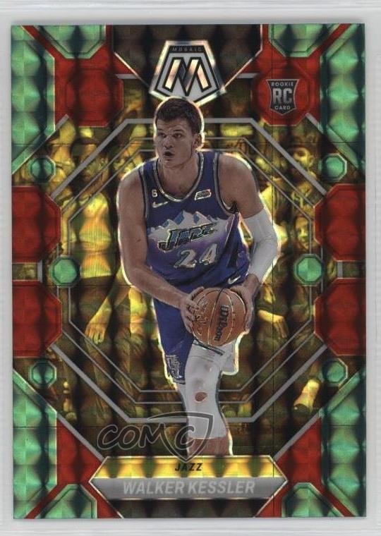 2022-23 Panini Mosaic Rookies Choice Red & Green Prizm Walker Kessler #212 11s9