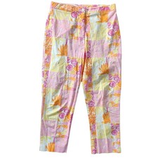 Lilly Pulitzer Vintage Crop Pants 2 Patchwork Coastal Cottage Vacation Summer