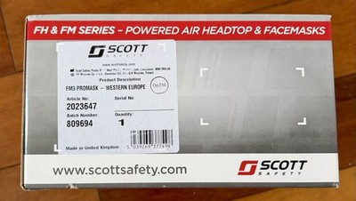 New Scott Safety FM3 Promask Full Face Respirator Mask MPN 2023647
