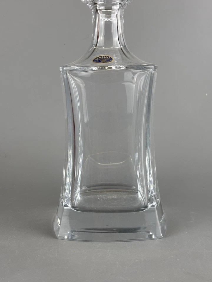 Bohemia Kristallglas Karaffe 0,7L Whisky Likör Karaffe Vintage Czech Republic - Bild 2 von 4