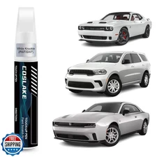 COSLAKE Car Touch Up Paint(White Knuckle(PW7/GW7)) for Dodge, Car Paint Scrat