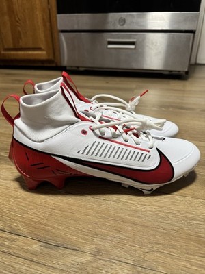 Nike Vapor Edge Pro 360 2 White/Red Football Cleats Mens Size 12.5 FN7759-108