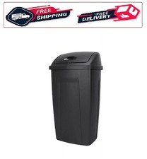 Mainstays Kitchen Trash Can, 13 Gallon Plastic Garbage Bin with Swing Top Lid, B