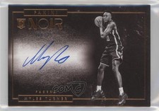 2015-16 Panini Noir Black and White Bronze 10/25 Myles Turner #NB-MTU Auto h2o