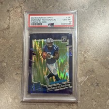 2023 Panini Donruss Optic Anthony Richardson #247 Purple Shock PSA 10