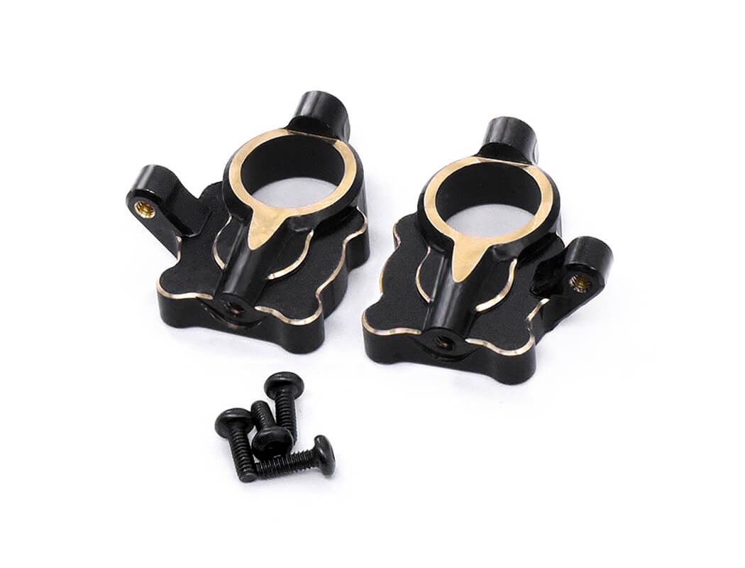 Fastrax FCX24 Black Brass Steering Arm Housing (2pc)