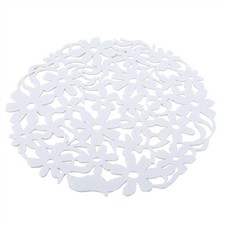 White 1PCS Round Shape Table Place Mats Heat Insulation Felt Dining Placemat LW