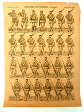 Planche 30x 40 cm 28 soldats du Montenegro 1914 à découper, images d'Epinal