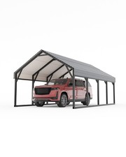 Garvee 12x20FT Metal Carport Reinforced Steel All-Weather Shelter Garage Truck