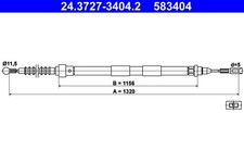 HANDBREMSSEIL SEILZUG FÜR SEAT ALHAMBRA (7V8, 7V9) - ATE 24.3727-3404.2