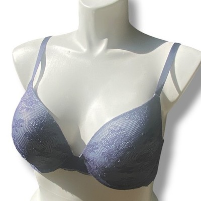 Victoria's Secret BioFit Demi Push Up Blue With Lace Overlay 38C
