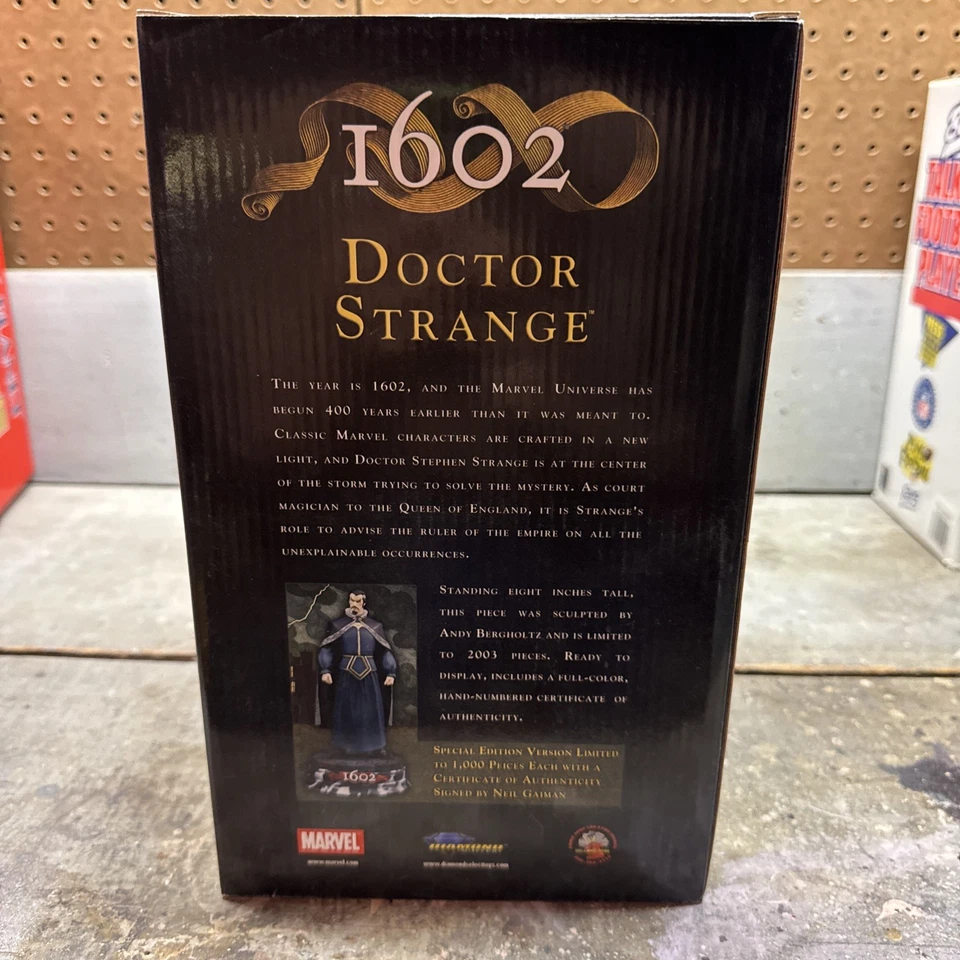 Marvel 1602 Doctor Strange 8" Estatua Diamond Select Andy Bergholtz Certificado de Autenticidad. SELLADO Foto 3 de 4