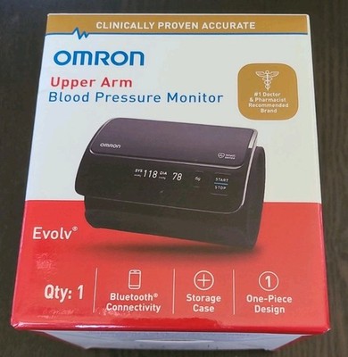 NEW OMRON Evolv HEM-7600T Upper Arm Blood Pressure Monitor + Case Bluetooth