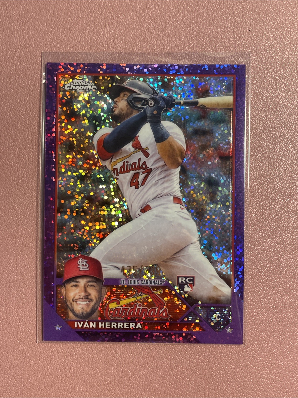 2023 Topps Chrome - Ivan Herrera #177 Purple Speckle Refractor /299 (RC)