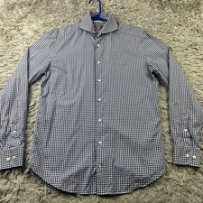 SuitSupply Egyptian Cotton Long Sleeve Button Down Shirt Size 38 / 15 check mens