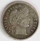 F 1897 Barber Dime