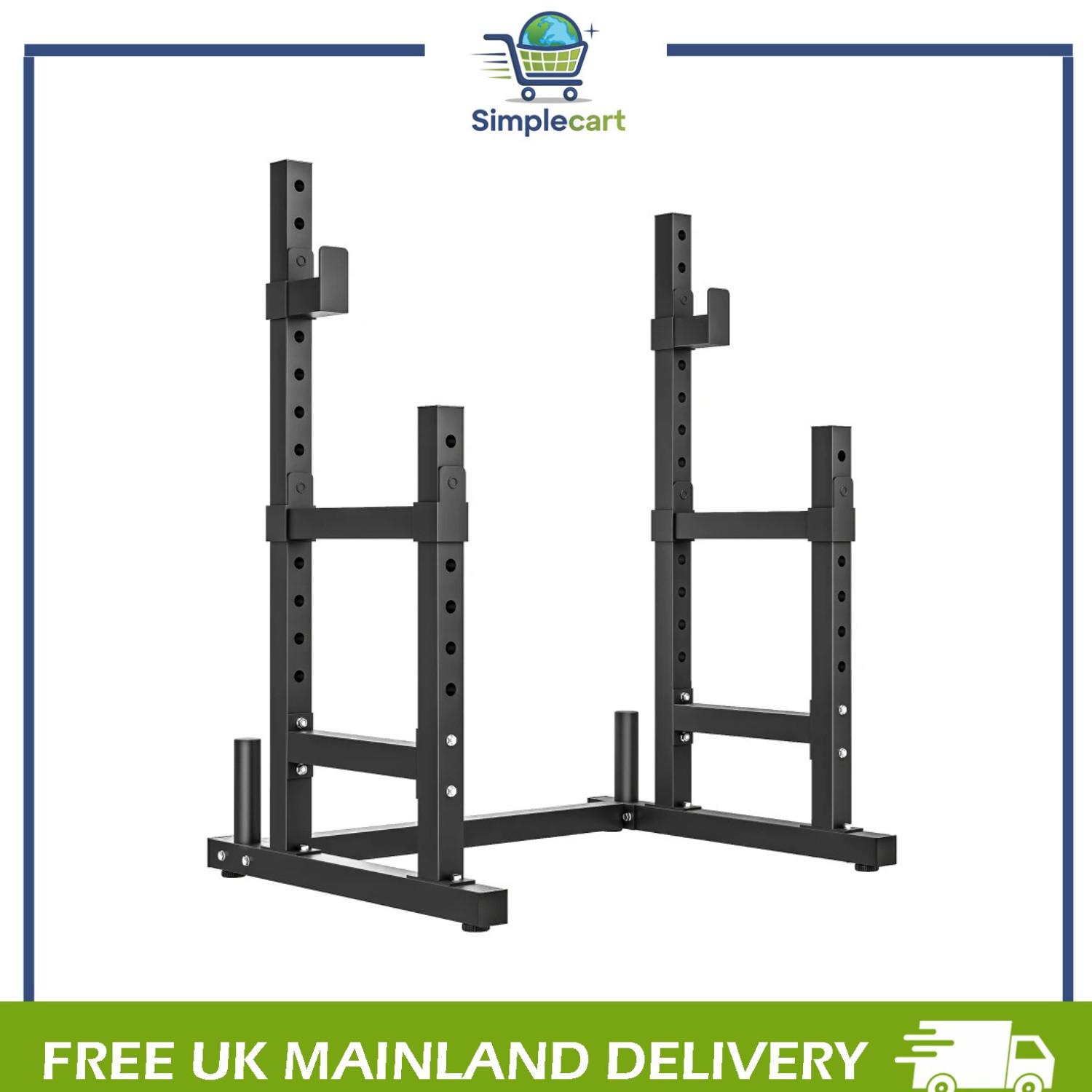 Adjustable Squat Rack, Barbell Rack Stand, Max Load 300kg