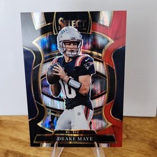 2025 Panini Select  Red/Black Prizm Concourse #80 Drake Maye Patriots Football