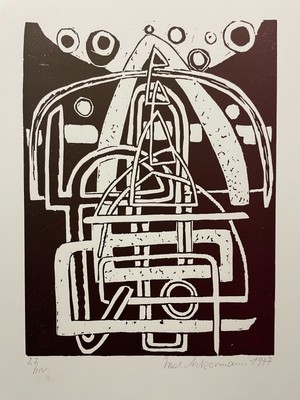 Max Ackermann, Linolschnitt, 1947
