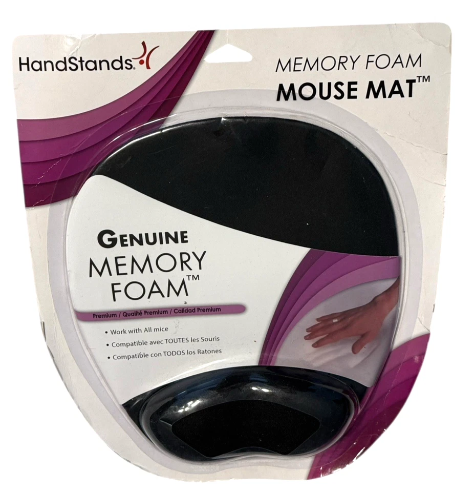 Memory Foam Mouse Mat Pad - Premium Grade Hand Rest - Works with All Mice, Black - Image 2 of 4