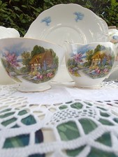 Vintage Royal Vale Milk jug and Sugar Bowl Country Cottage 