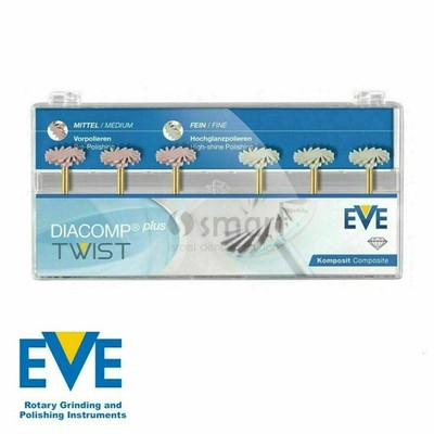 Dental Eve Diacomp Plus Twist RA 342 Composite Polishing Diamond System EVE 14mm
