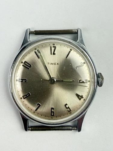 Vintage 1970 Men's Timex Marlin 1037 2470 Manual Watch Stainless Steel For Parts