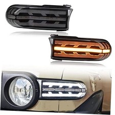 Smoke Lens Switchback White/Amber LED Front Headlight FRONT Headlight
