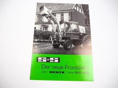 Original brochure Stockey & Schmitz S&S front loader with Deutz Intrac 2002 2003
