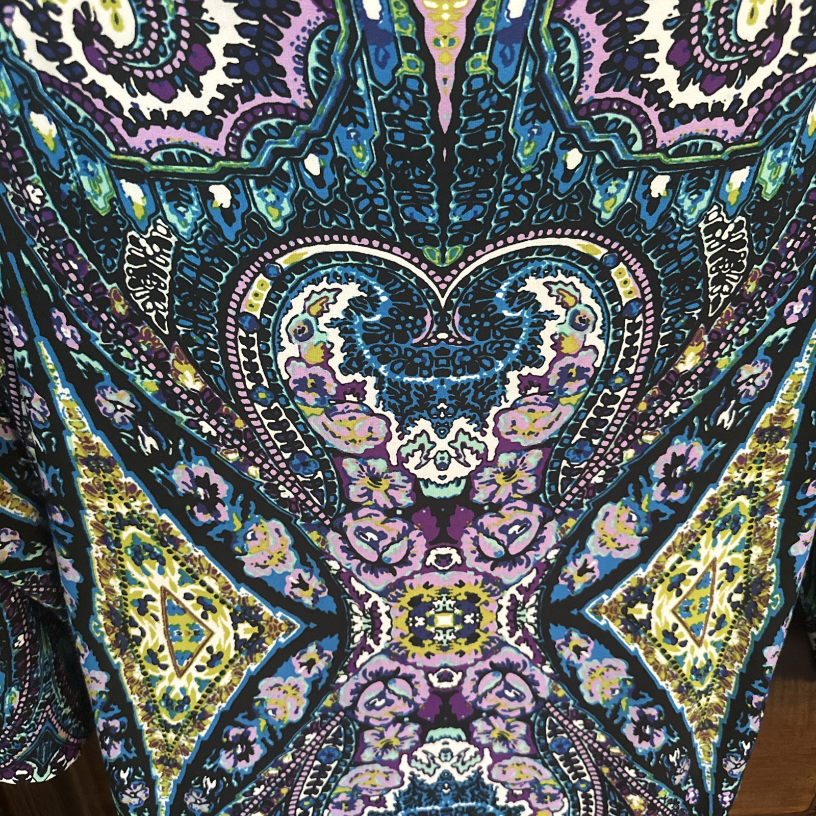 Chicos Size 0 Multicolored Polyester Spandex Long… - image 7