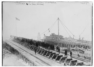 Photo:Newark Bay Shipyard Kearny New Jersey First Rivet Ceremony 1917