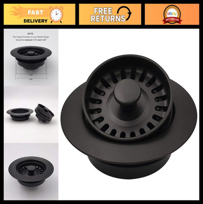 Garbage Disposal Strainer & Stopper with Decorative Flange - Fits 3.5'' Drain Hol