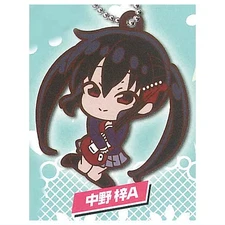 Azusa Nakano (A) K-ON! Rubber Strap Keychain Charm Authentic Japan