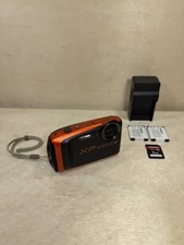 Fujifilm FinePix XP90 Orange Waterproof Digital Camera 2 Batteries SD Card LOT