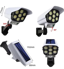 Outdoor Motion Sensor Solar Lights 2000 Lumens 77 LEDs Spotlight With Remote